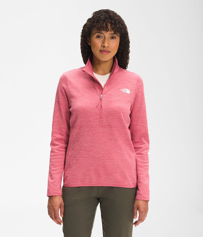 The North Face Womens Pullover Canyonlands ¼ Zip 980KZLQDO - Pink